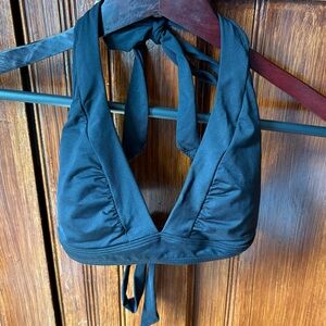 Athleta Black Halter Bikini Top w Tie Back